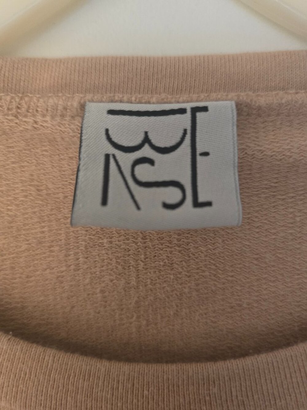 Baserange Basic Sweatshirt Blush Pink Organic Cotton Crewneck Size L